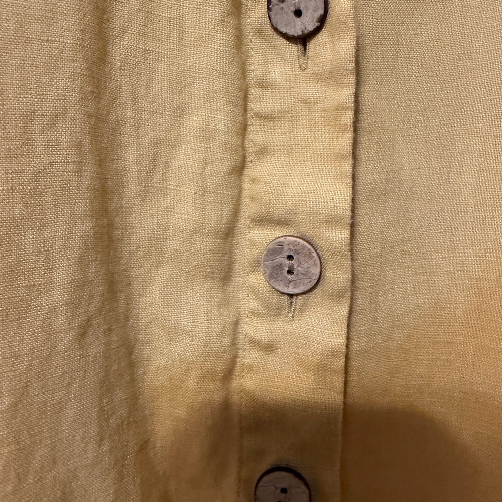 J. Jill Mustard 100% Linen Dress - Picture 3 of 5